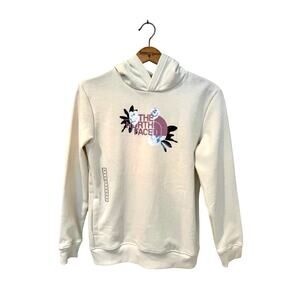 The North Face winter floral white dune pullover fleece Cotton Teen XL 14-16 NWT